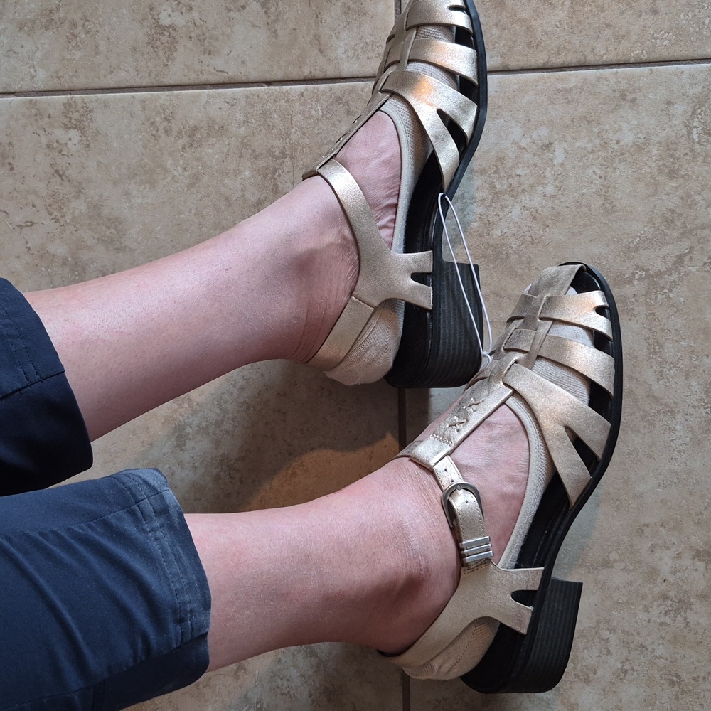 Lucky Brand, Calrio Chunk Heel Adjustable Ankle Strap Sandles Sz 11